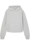 ALEXANDER WANG T CROPPED COTTON-TERRY HOODIE
