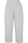 ALEXANDER WANG T CROPPED COTTON-TERRY TRACK PANTS