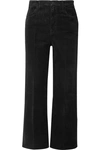 J BRAND JOAN CROPPED COTTON-BLEND CORDUROY WIDE-LEG PANTS