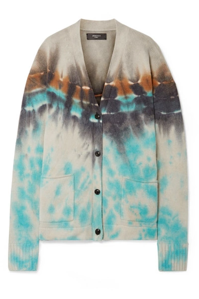 Amiri Oversized Tie-dyed Cashmere And Wool-blend Cardigan In Multicolor