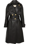 ALEXANDRE VAUTHIER DOUBLE-BREASTED LEATHER COAT