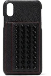 CHRISTIAN LOUBOUTIN LOUBIPHONE SPIKED TEXTURED-LEATHER IPHONE X AND XS CASE