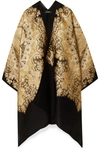 ETRO Metallic wool-blend jacquard wrap