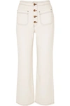 REFORMATION ELOISE CROPPED HIGH-RISE BOOTCUT JEANS