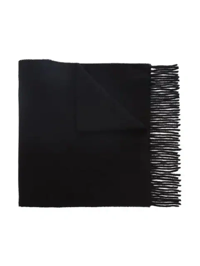 Polo Ralph Lauren Logo-embroidered Scarf In Black