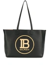 BALMAIN LOGO PLAQUE TOTE BAG