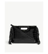 MAJE M DUO CROC-EMBOSSED LEATHER CLUTCH,25888464