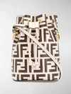 Fendi Mini Mon Tresor Ff Logo Bag In Brown