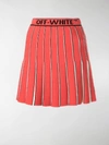 Off-white Swans Collegiate Cheerleader Skirt In Red