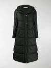 Off-white Long Nylon Puffer Jacket In Black