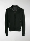 Prada Reversible Knitted Bomber Jacket In Black