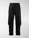 PRADA CROPPED CARGO TROUSERS,14283545