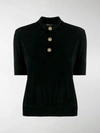 BALMAIN VELVET PIQUÉ POLO SHIRT,SF10481X22514251094