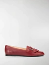 TOD'S DOUBLE T FRINGED LOAFERS,14218370