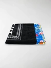 VERSACE FLORAL BORDER LOGO TOWEL,ABD30017AC0036913838806