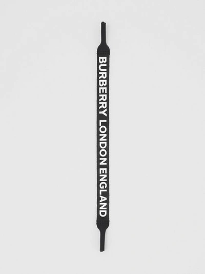 Burberry Logo Print Eyewear Lanyard In Black