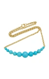 IRENE NEUWIRTH 18K GOLD AND TURQUOISE NECKLACE,762530