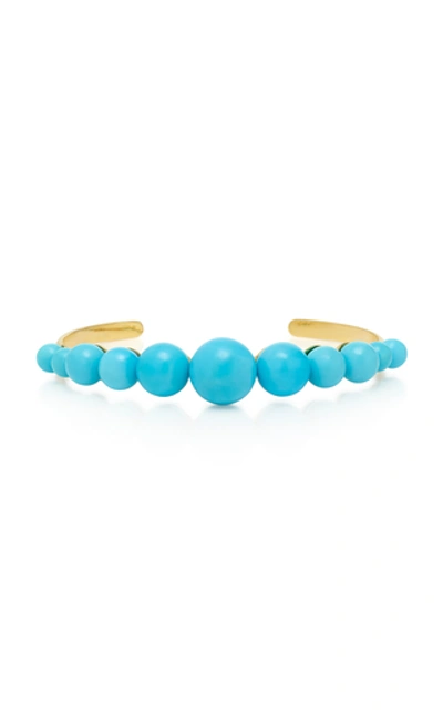 Irene Neuwirth 18k Gold And Turquoise Cuff