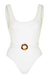 Hunza G Solitaire One Piece Swimsuit In White