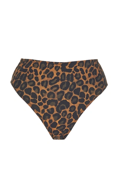 Fisch Public Leopard-print High-rise Bikini Briefs In Animal