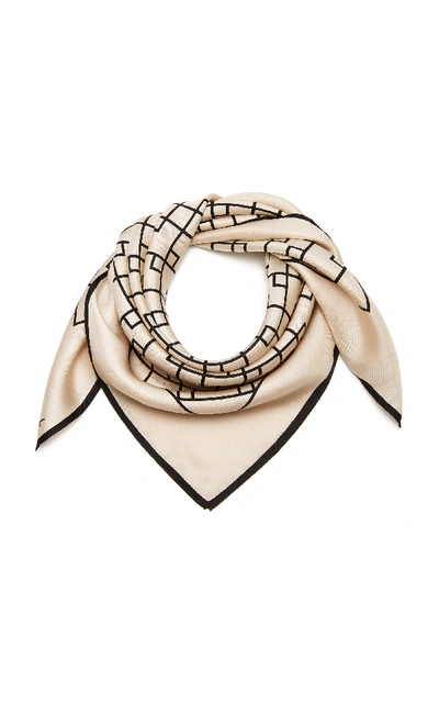 Lescarf No. 3 Silk Scarf In Ivory