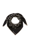 Lescarf No. 3 Silk Scarf In Black
