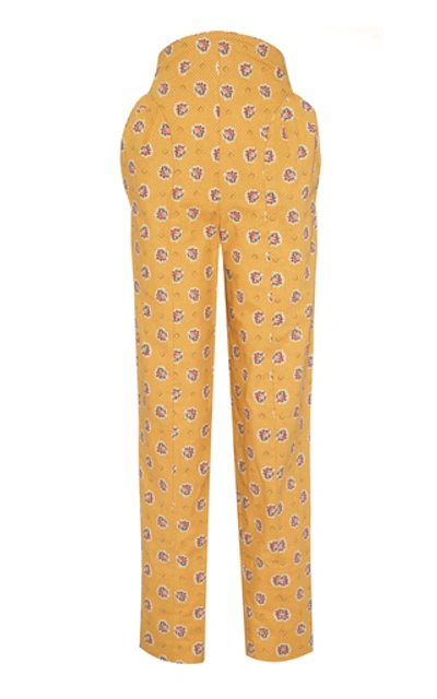 Anna Mason Siren High Waisted Trousers In Yellow