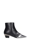 N°21 LOW HEELS ANKLE BOOTS IN BLACK LEATHER,11023461