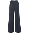 ALEXA CHUNG HIGH-RISE WOOL WIDE-LEG PANTS,P00400251