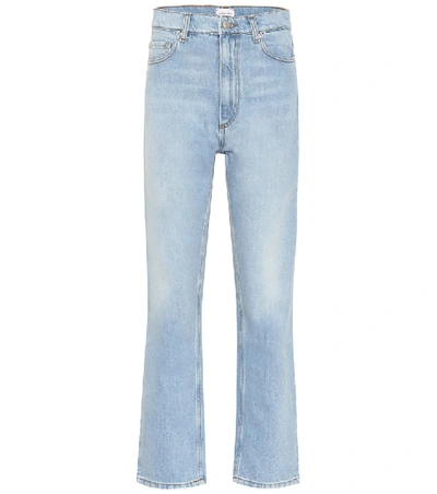 Magda Butrym Cropped High-rise Flared Jeans In Blue