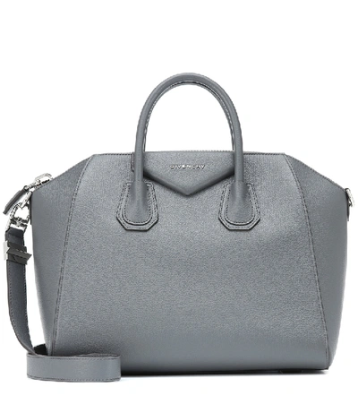Givenchy Antigona Medium Leather Tote In Grey