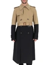 ALEXANDER MCQUEEN ALEXANDER MCQUEEN COLOUR BLOCK BELT DOUBLE BREASTED COAT