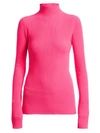 Helmut Lang Women's Neon Ribbed Mockneck Sweater In Neon Pink