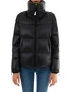 Moncler Serite Hooded Quilted Down Puffer Jacket In Black Lurex