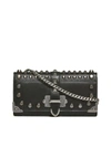 PRADA PRADA MINI CAHIER STUDDED CHAIN CLUTCH BAG