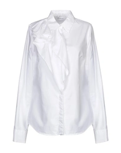 Aglini Solid Color Shirts & Blouses In White