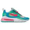 Nike Air Max 270 React Psychedelic Movement Sneakers In Green/blue