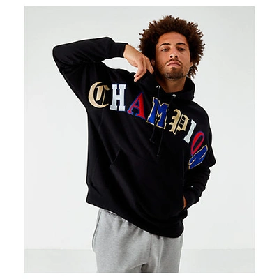 Champion Men's Old English Script Hoodie In Black Size Large