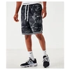 Nike Men's Dri-fit Dna Camo Basketball Shorts In Grey Size Medium 100% Polyester By
