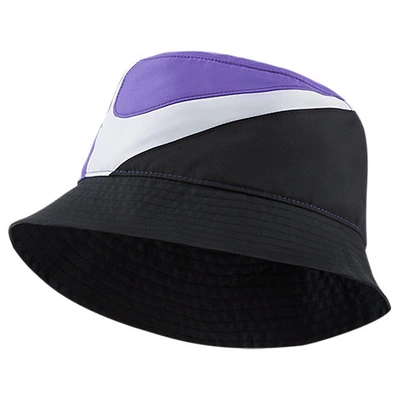 Nike Sportswear Swoosh Color Block Bucket Hat In Purple
