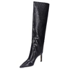 Jimmy Choo Mavis Croc-effect Leather Boots In Pink