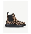 ALEXANDER MCQUEEN HYBRID LEATHER ANKLE BOOTS