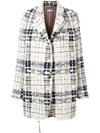 THOM BROWNE OVERSIZED TARTAN SACK JACKET