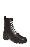 Rag & Bone Shiloh Lace-up Leather Combat Boots In Black