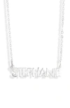 ARGENTO VIVO ARGENTO VIVO SMALL PERSONALIZED NAME NECKLACE,RNNMC903SS