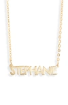 ARGENTO VIVO ARGENTO VIVO SMALL PERSONALIZED NAME NECKLACE,RNNMC903GP