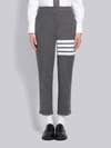 Thom Browne 4-bar Stripe Cropped Trousers In Grey