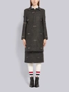 THOM BROWNE THOM BROWNE BOW EMBROIDERY BAL COLLAR OVERCOAT,FOC317A0544713559112