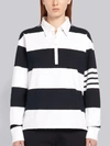 THOM BROWNE THOM BROWNE 4-BAR STRIPED RUGBY POLO,FJP027A0221213558608