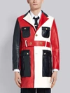 THOM BROWNE THOM BROWNE NORFOLK FUN-MIX BUFFALO OVERCOAT,MOU558Z0553713519394